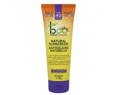 BOO BAMBOO SPF40儿童和婴儿天然防晒霜 100g【天然产品】