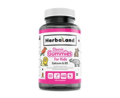 Herbaland 钙和维生素D3儿童经典软糖 60粒