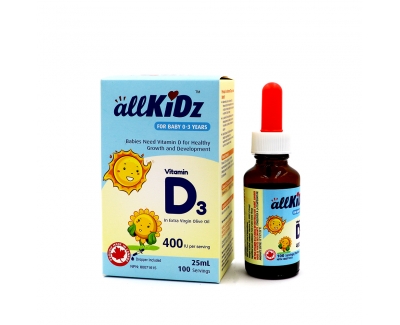 allKiDz 维生素D3滴剂（适合婴儿）25ml