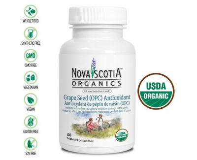 Nova Scotia Organics葡萄籽抗氧化剂 30片